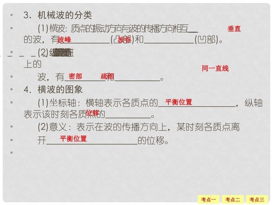 浙江省高考物理总复习 11.2 机械波（选考部分B版）课件_第5页