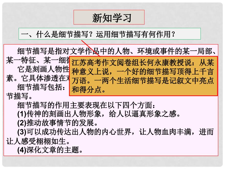 江西省横峰中学高考语文一轮复习 序列化写作 细微之处见神韵课件_第4页