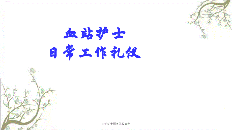 血站护士服务礼仪素材_第1页