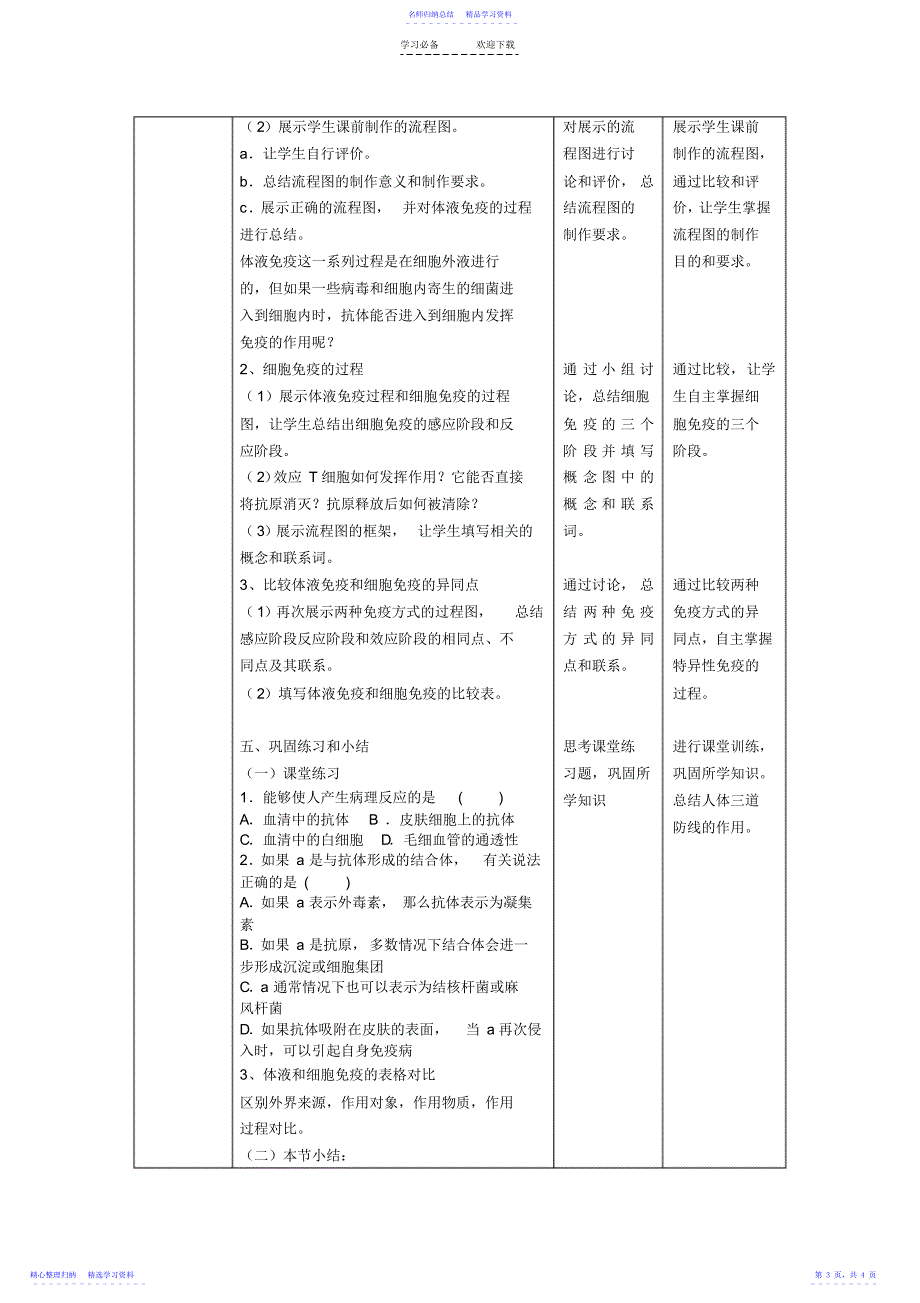 2022年《免疫调节》复习课教学设计_第3页