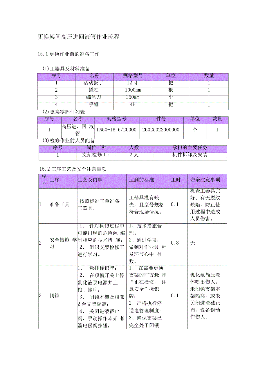 更换架间高压进回液管作业流程_第1页