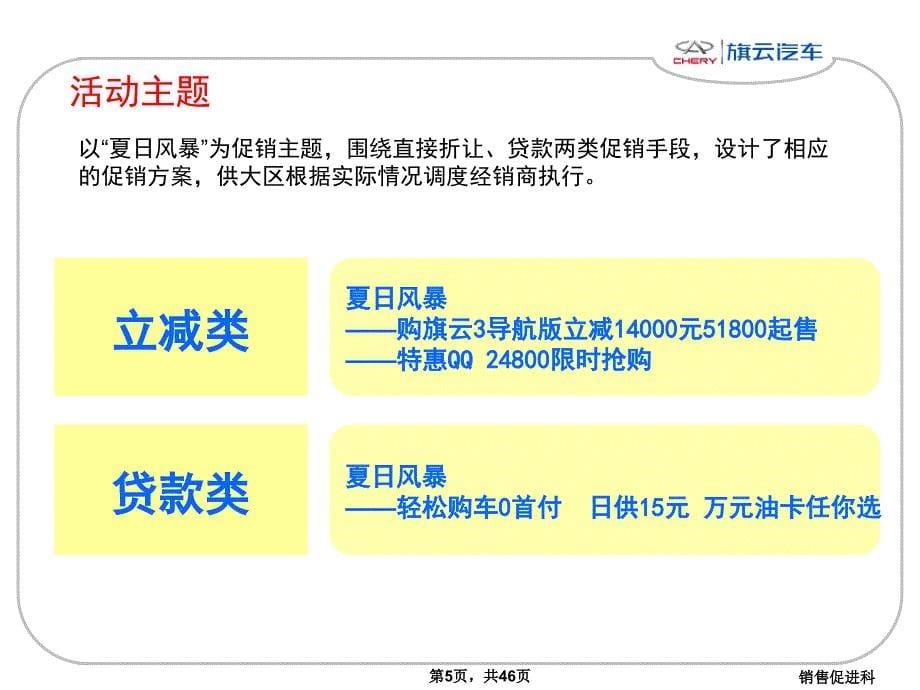 汽车营销211年旗云、QQ68月促销活动经销商执行指导方案_第5页