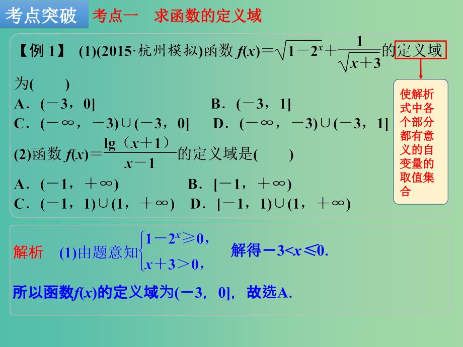 高考数学一轮复习 第1讲 函数及其表示课件 文 新人教B版.ppt_第3页