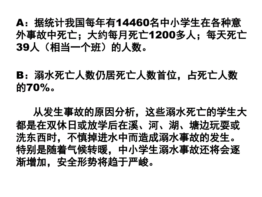 珍爱生命预防溺水主题班会ppt课件_第2页