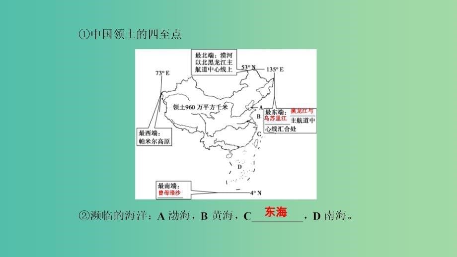 2019届高考地理一轮复习第19章中国地理第五十讲中国地理概况课件新人教版.ppt_第5页