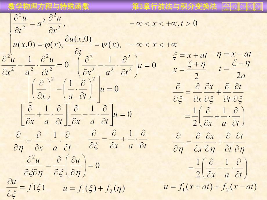 数学物理方程行波法与积分变换法课件_第2页