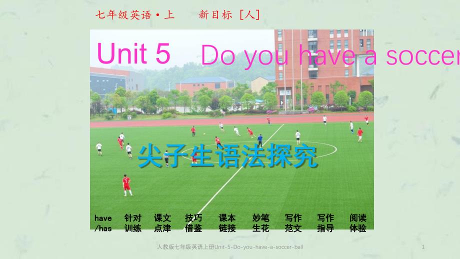 人教版七年级英语上册Unit5Doyouhaveasoccerball课件_第1页