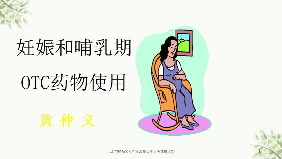 上海市药品经营企业质量负责人考试培训(1)课件_第1页