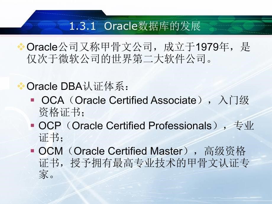 Oracle 数据库管理与应用：第1章 关系型数据库及Oracle 10g介绍_第5页