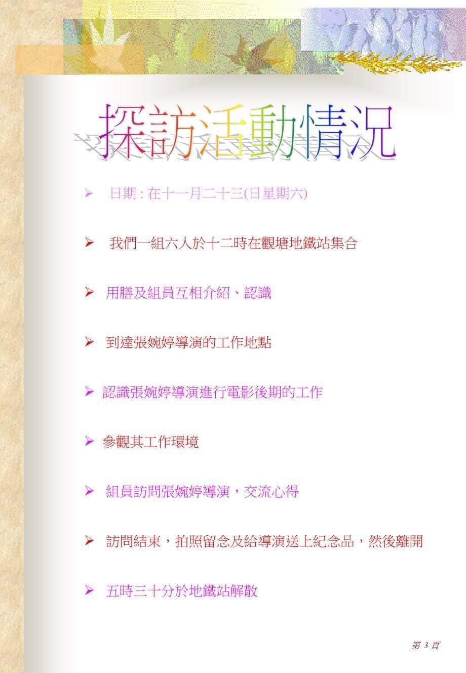 无定型新人类探访张婉婷女仕小组报告.ppt_第5页