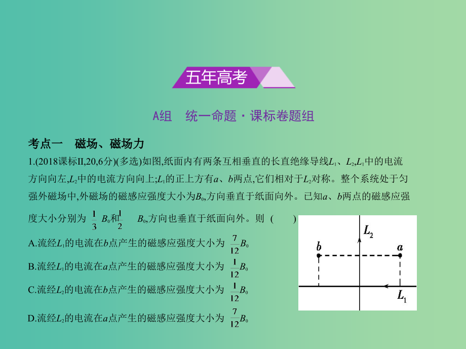 （新课标Ⅲ）2019版高考物理一轮复习 专题十 磁场课件.ppt_第2页