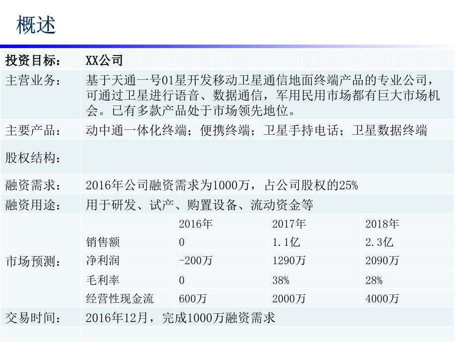 卫星通信投资建议书_第3页