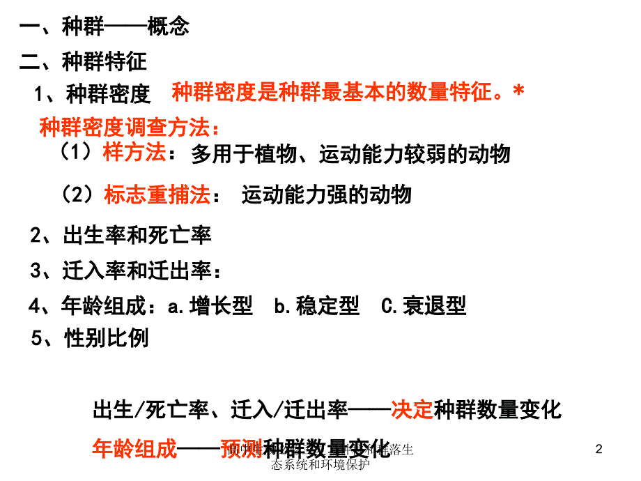 高中生物必修三复习种群和群落生态系统和环境保护课件_第2页