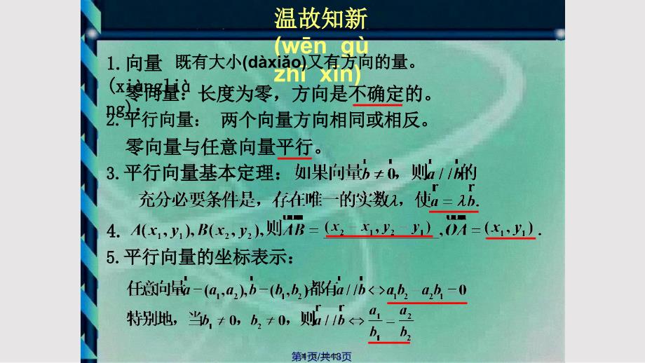 9.1.1直线的方向向量和点向式方程实用教案_第1页