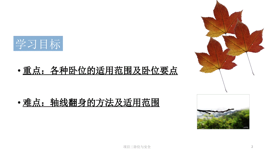 项目二卧位与安全课件_第2页