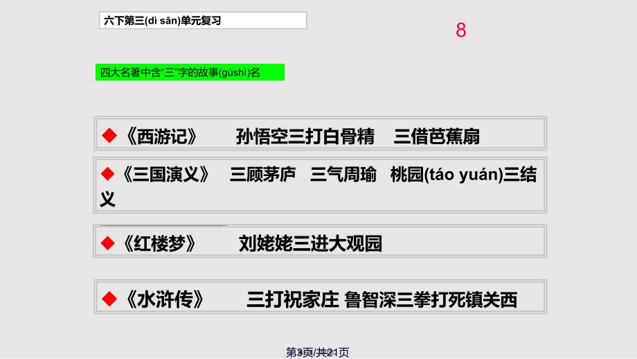 【201506】六下语文复习第三单元实用教案_第3页