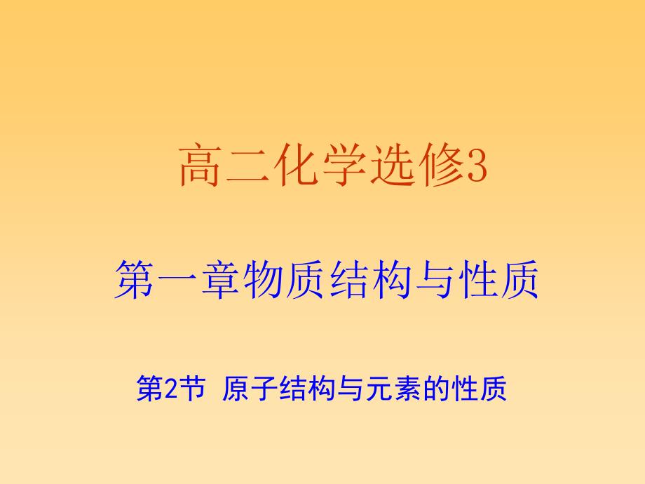 高二化学选修3第一章第二节原子结构与元素的性质课件3课时_第1页