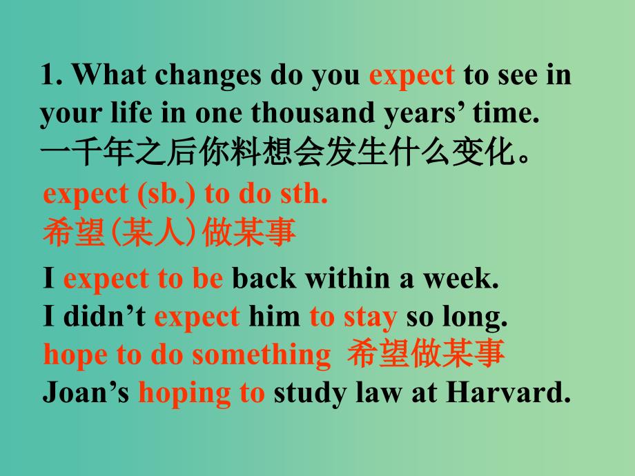 高中英语 Unit3 Life in the future Language points课件3 新人教版必修5.ppt_第2页