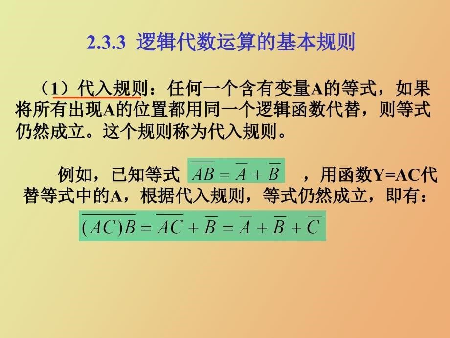 逻辑代数的基本定理基本规则逻辑函数简化_第5页