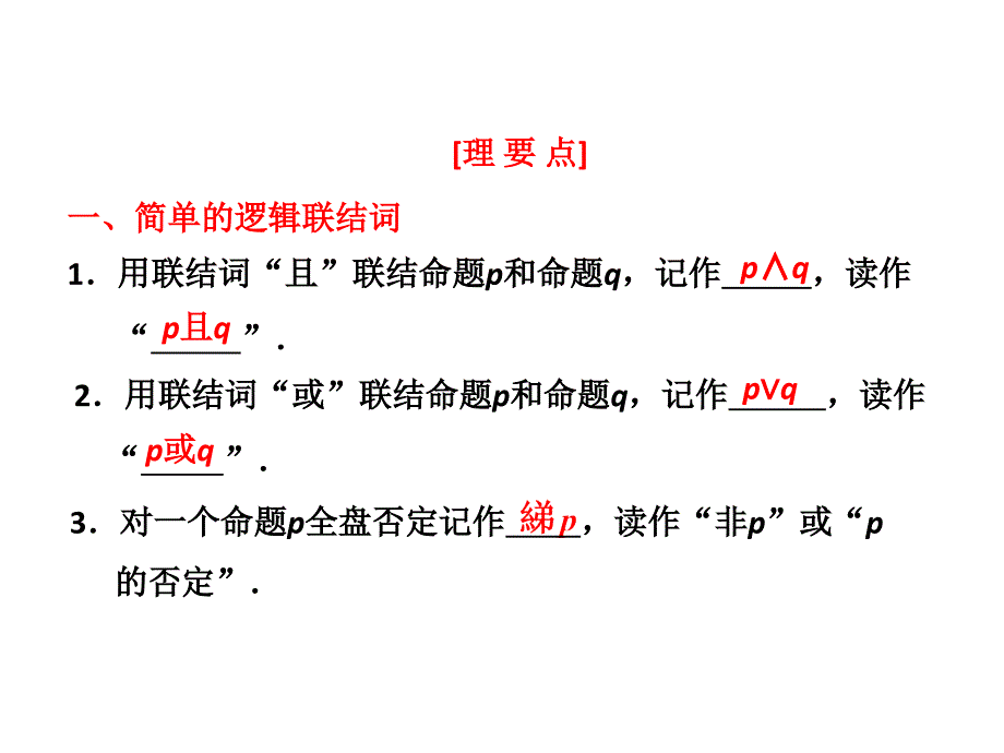 三维设计届复习课件文科数学人教A版第一章第三节简单的逻辑联结词量词_第3页