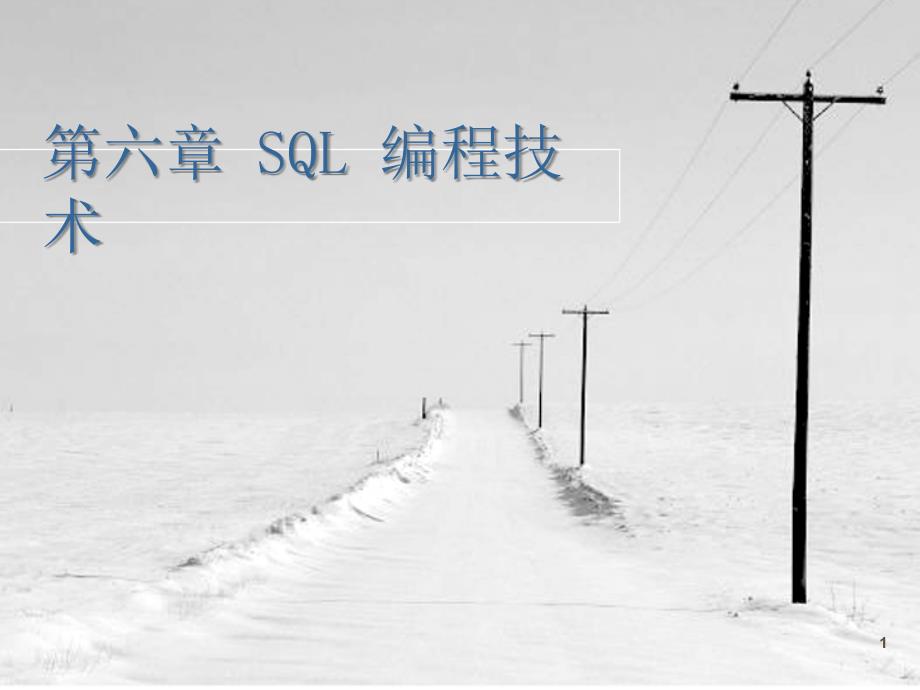 第六章SQL编程技术_第1页