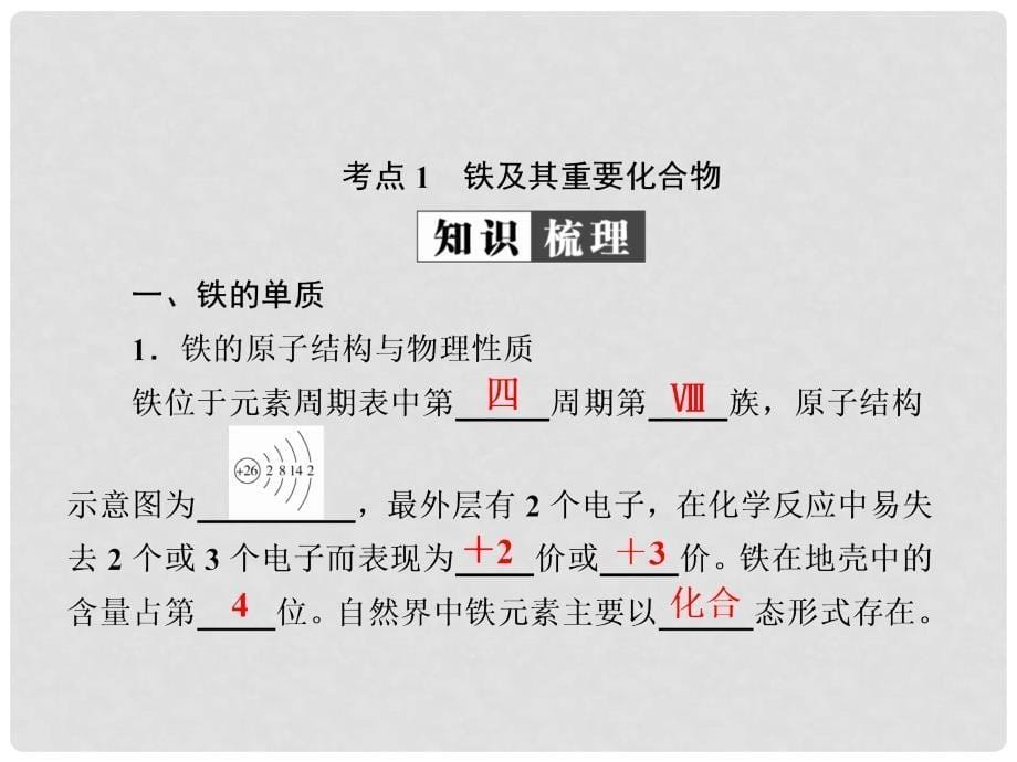 高考化学大一轮复习 第3章 金属及其化合物 33 铁、铜及其化合物课件 新人教版_第5页