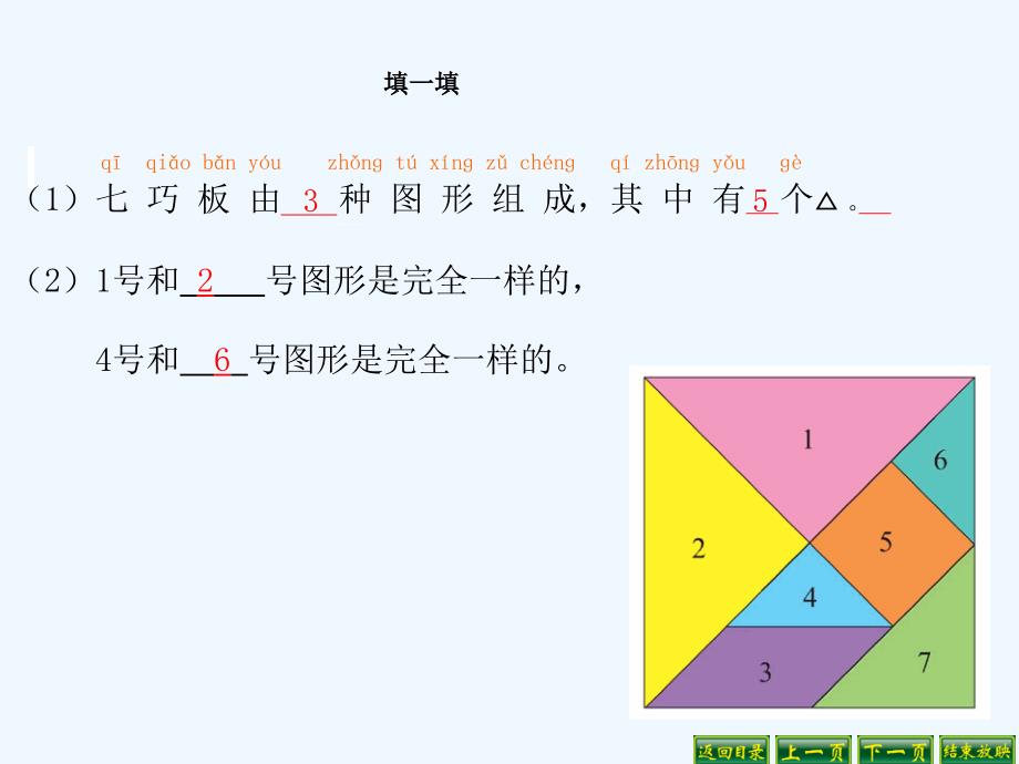 数学北师大版一年级下册《动手做二》认识七巧板.ppt_第3页