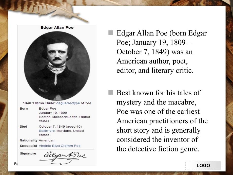 Edgar-Allan-Poe-埃德加-爱伦坡PPT优秀课件_第2页