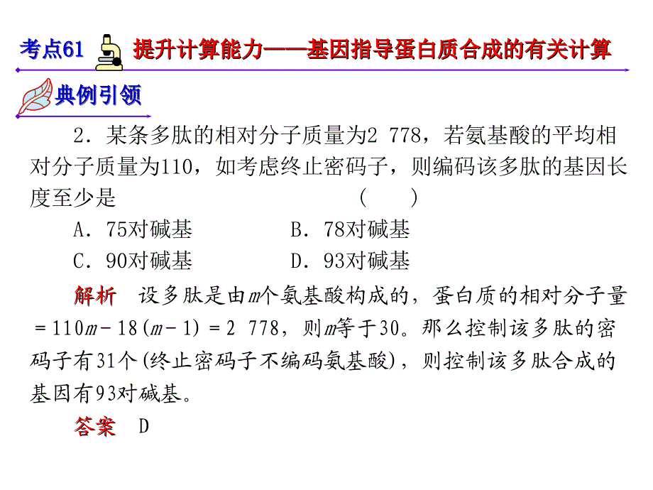 一轮复习基因指导蛋白质合成2_第3页