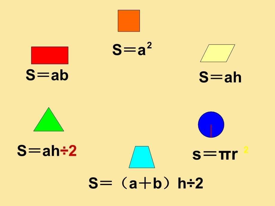 苏教版六年下面图形的面积复习课ppt课件_第5页