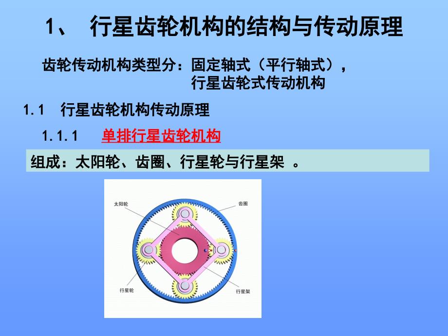 行星齿轮变速机构_第1页