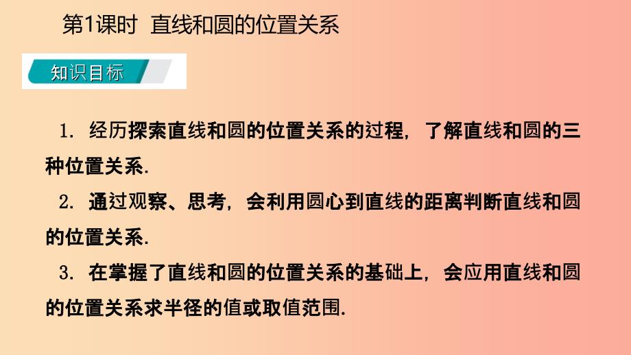 九年级数学上册第24章圆24.2点和圆直线和圆的位置关系24.2.2直线和圆的位置关系听课课件 新人教版.ppt_第3页