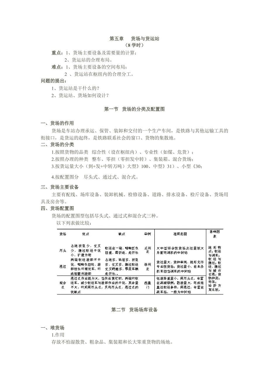 兰交大铁路货运组织教案05货场与货运站_第1页