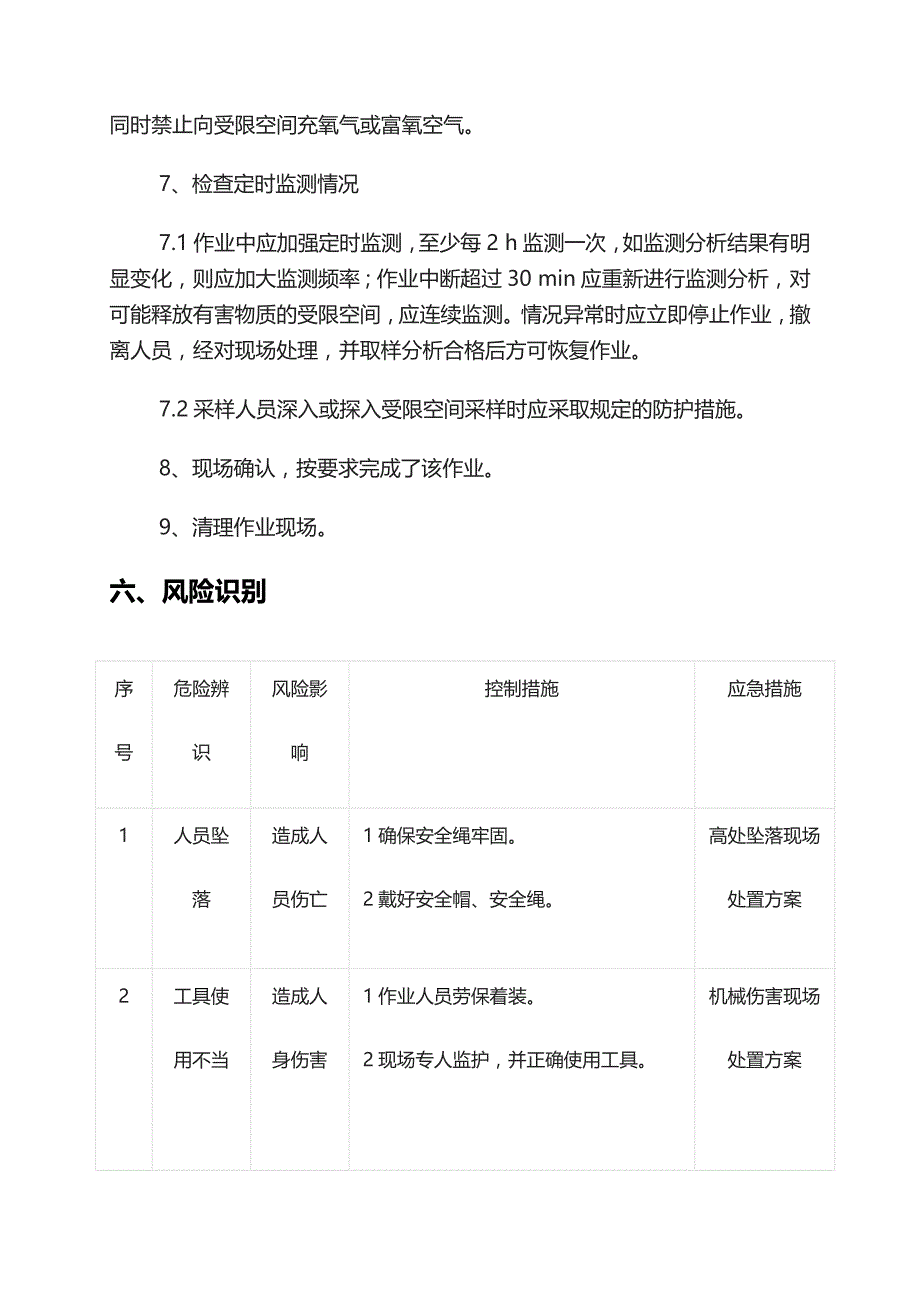 有限空间作业方案受限空间作业注意事项有限空间作业流程_第5页