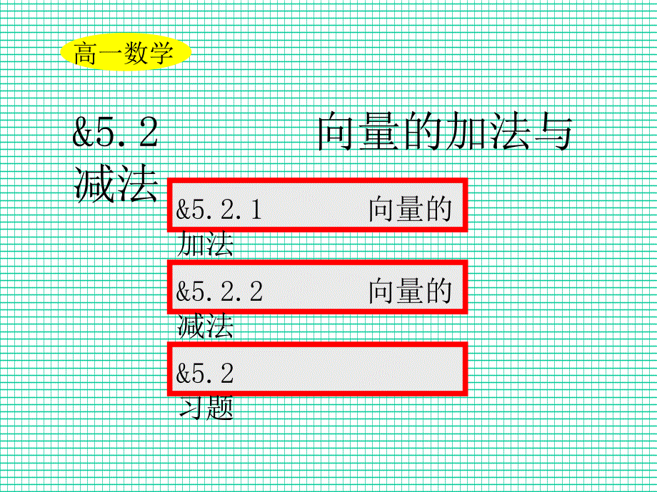 向量的加法和减法_第1页