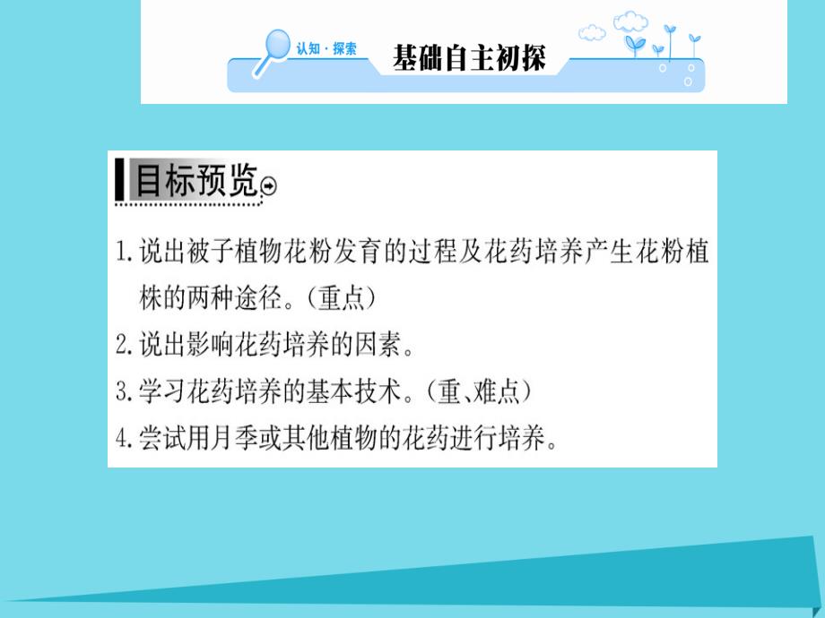 高中生物 3.2 月季的花药培养课件 新人教版选修1_第3页