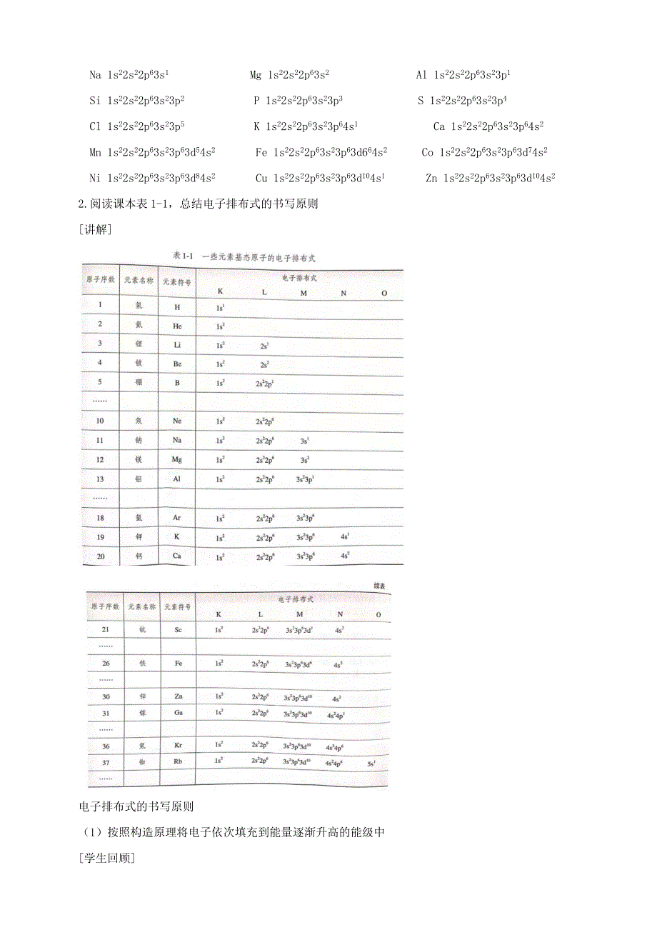 1.1.2 构造原理与电子排布式 电子云与原子轨-教学设计下学期高二化学同步优质课堂(新教材人教版选择性必修2)-教案课件-高中化学选择性必修二_第3页