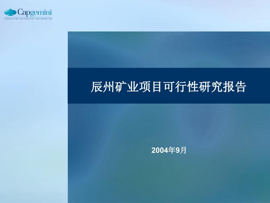 凯捷—五矿有色锑整合项目—财务预测五矿有色参股辰州矿业项目可行性研究报告_第1页