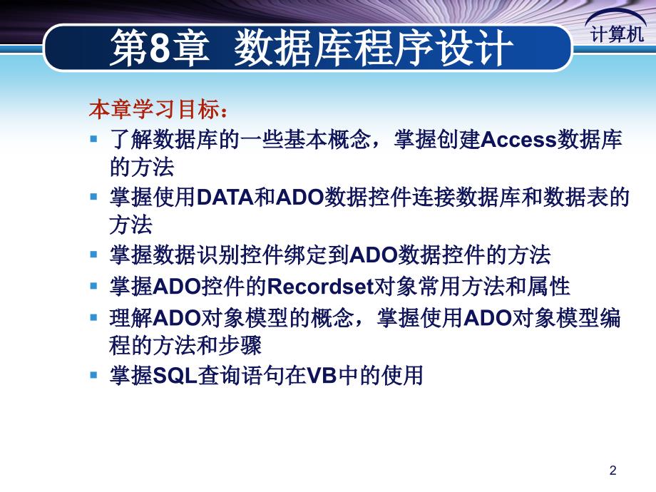 vb数据库教程PPT_第2页