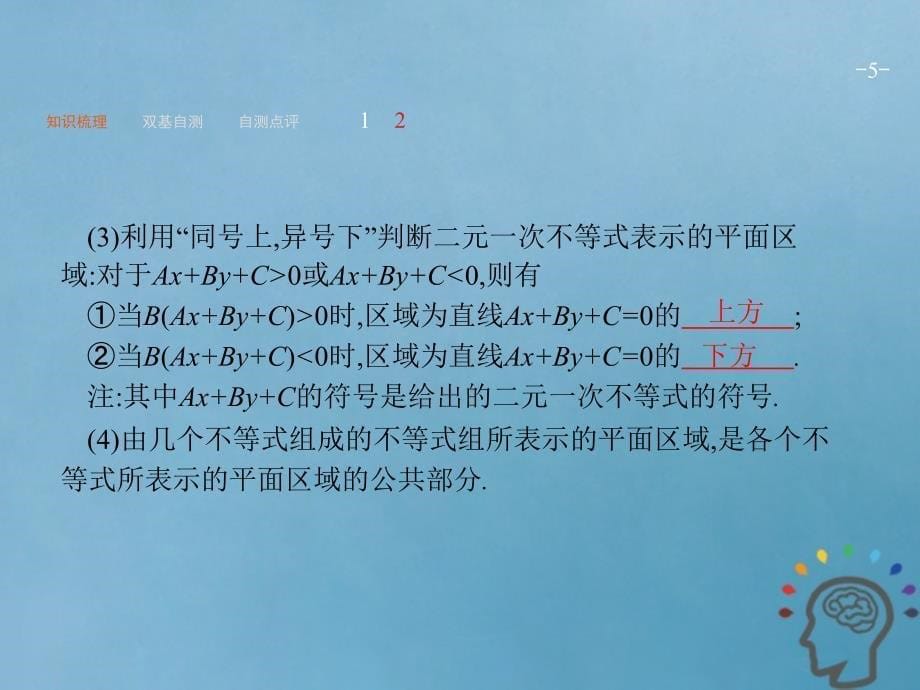 数学第七章 不等式、推理与证明 7.1 二元一次不等式(组)与简单的线性规划问题 文 新人教A版_第5页