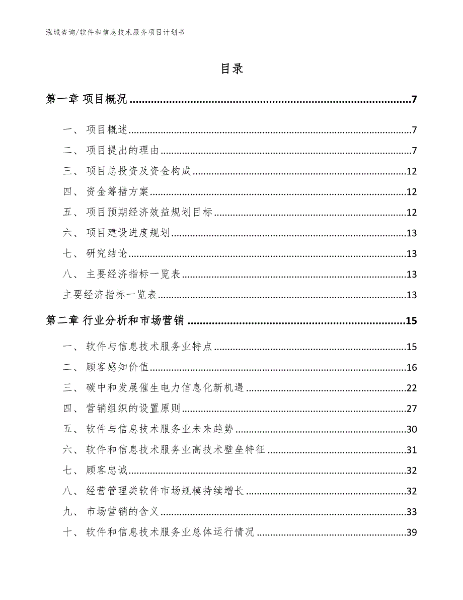 软件和信息技术服务项目计划书_第2页