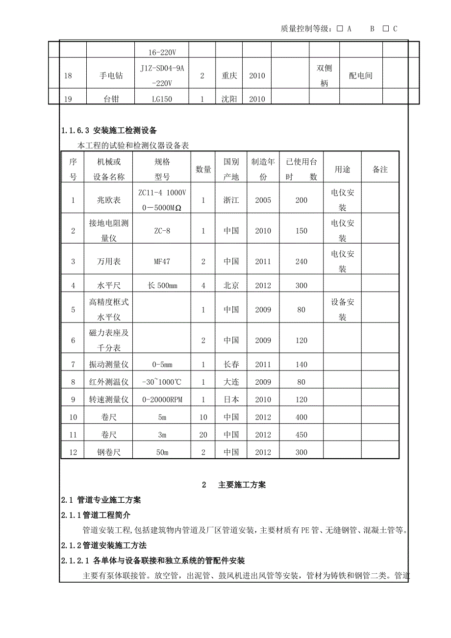 污水处理厂安装工程技术交底记录_第4页