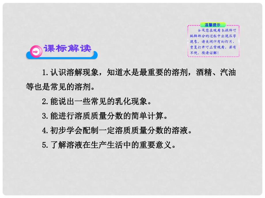 山东省邹平县实验中学中考化学 第二单元 物质在水中的溶解复习课件 新人教版_第2页