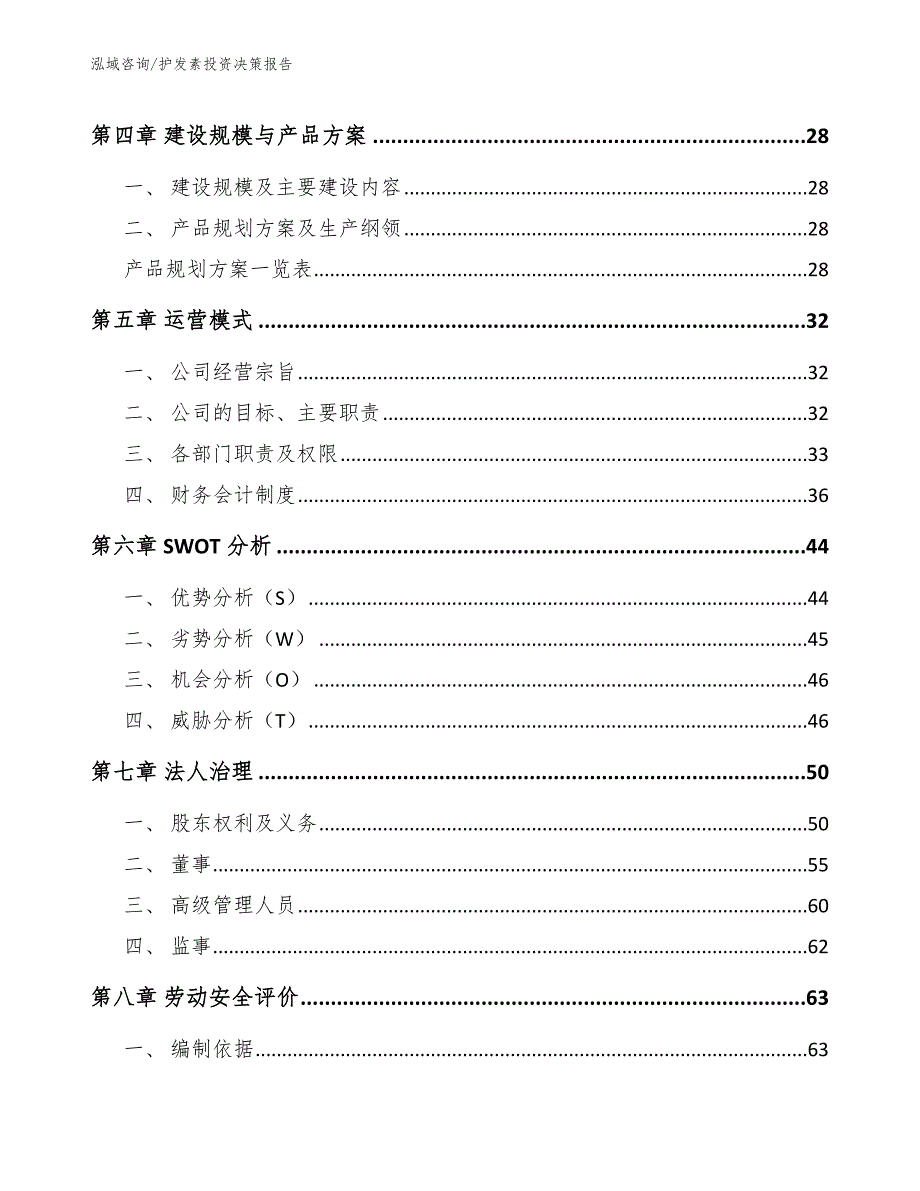 护发素投资决策报告（范文模板）_第3页