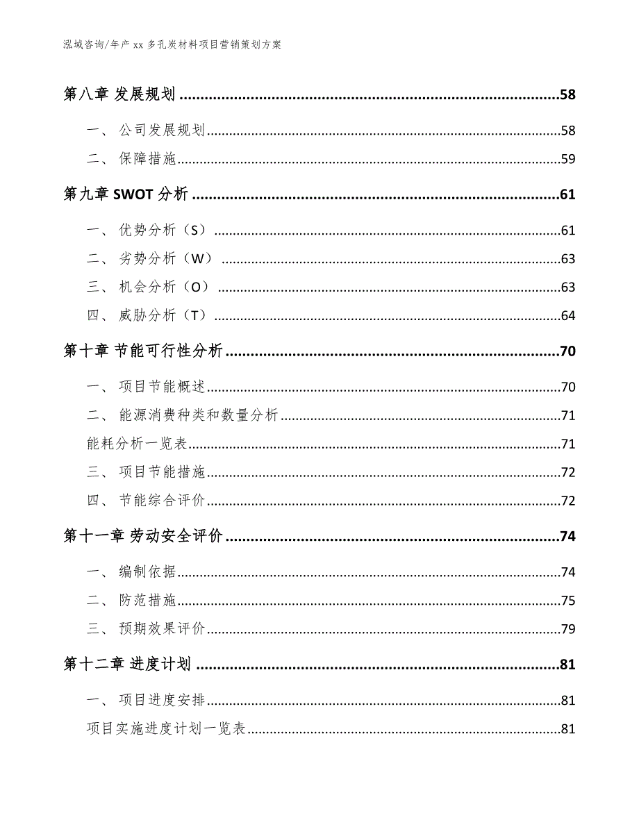 年产xx多孔炭材料项目营销策划方案模板范文_第4页