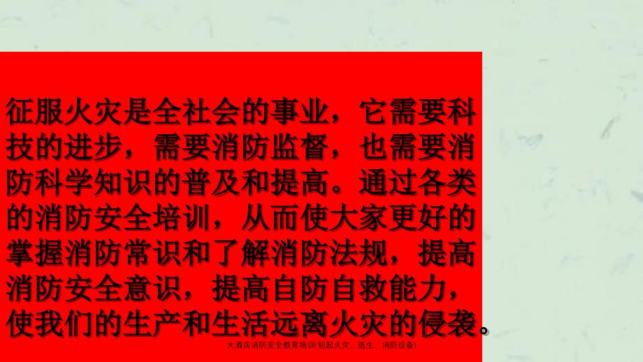 大酒店消防安全教育培训初起火灾逃生消防设备_第2页