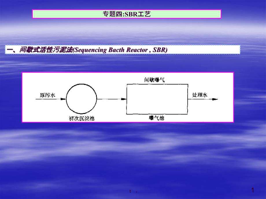 专题四SBR工艺ppt课件_第1页