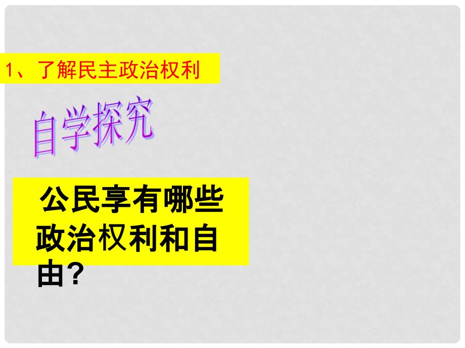 江苏省赣榆县九年级政治《广泛的民主权利》课件_第4页