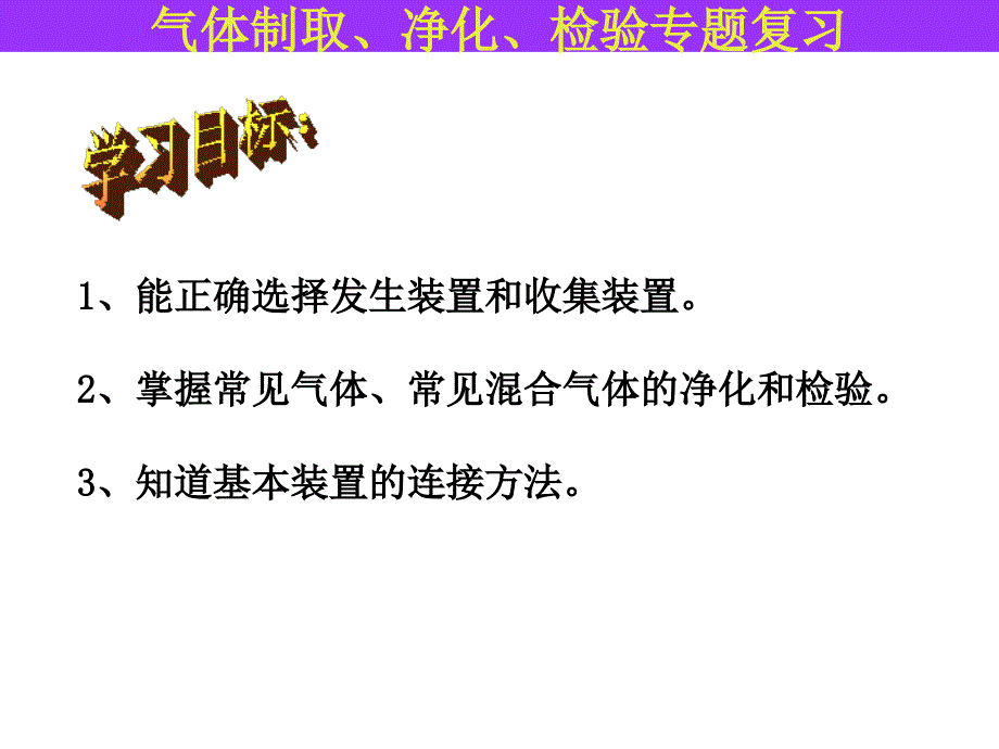 气体制取净化检验专题复习ppt课件_第2页