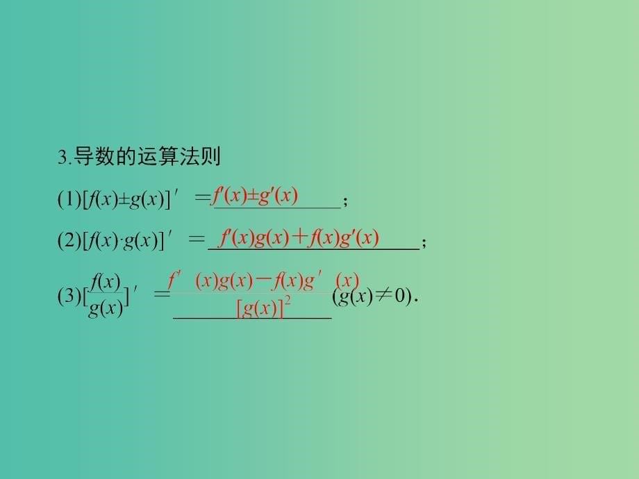 高考数学一轮复习 第2章 第10节 导数及其运算课件 理 苏教版.ppt_第5页